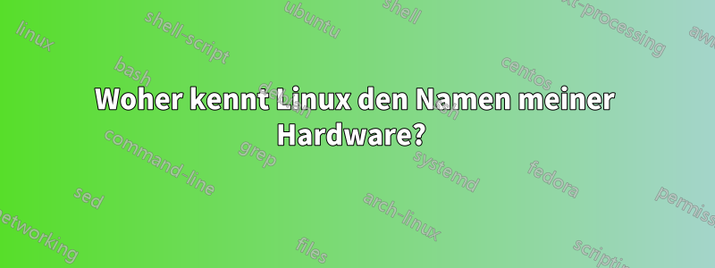 Woher kennt Linux den Namen meiner Hardware? 