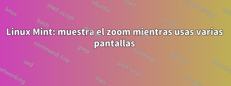 Linux Mint: muestra el zoom mientras usas varias pantallas