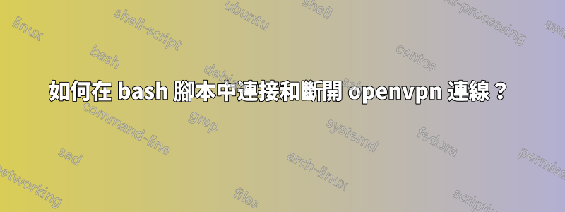 如何在 bash 腳本中連接和斷開 openvpn 連線？