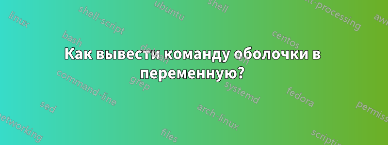 Как вывести команду оболочки в переменную?