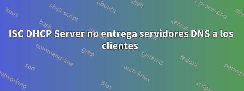 ISC DHCP Server no entrega servidores DNS a los clientes 