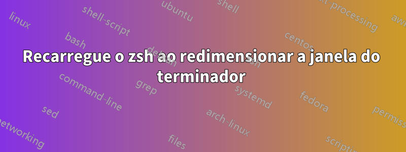 Recarregue o zsh ao redimensionar a janela do terminador