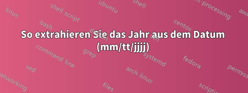 So extrahieren Sie das Jahr aus dem Datum (mm/tt/jjjj)