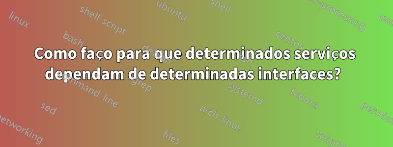 Como faço para que determinados serviços dependam de determinadas interfaces?