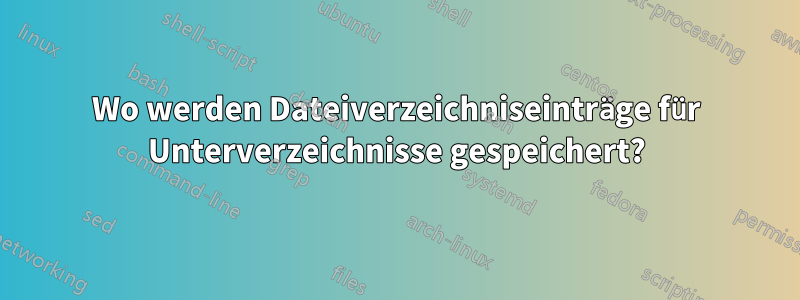 Wo werden Dateiverzeichniseinträge für Unterverzeichnisse gespeichert?