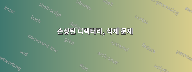 손상된 디렉터리, 삭제 문제