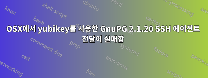 OSX에서 yubikey를 사용한 GnuPG 2.1.20 SSH 에이전트 전달이 실패함