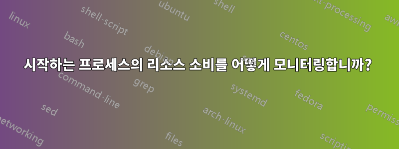 시작하는 프로세스의 리소스 소비를 어떻게 모니터링합니까?