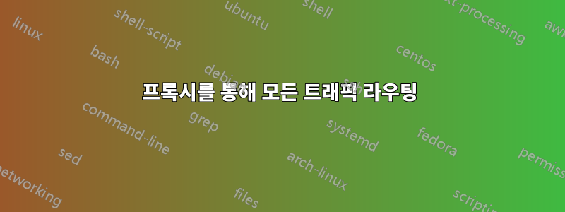 프록시를 통해 모든 트래픽 라우팅