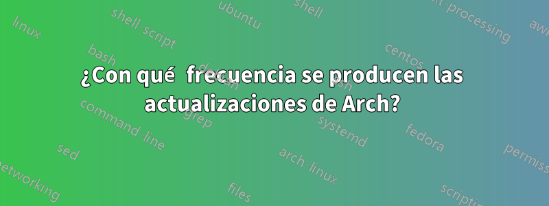 ¿Con qué frecuencia se producen las actualizaciones de Arch?