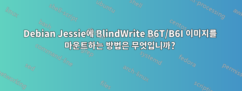 Debian Jessie에 BlindWrite B6T/B6I 이미지를 마운트하는 방법은 무엇입니까?