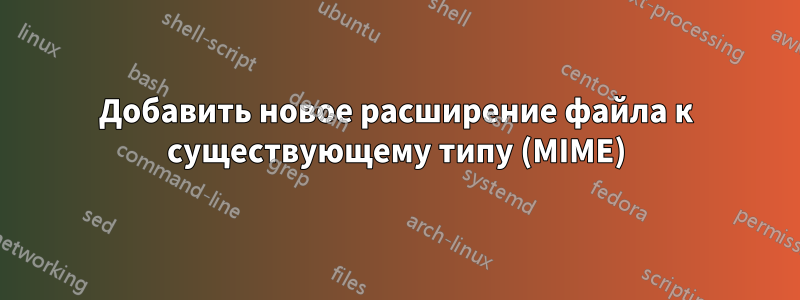 Добавить новое расширение файла к существующему типу (MIME)