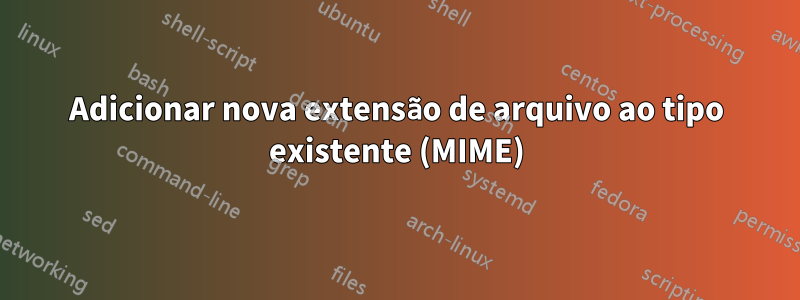 Adicionar nova extensão de arquivo ao tipo existente (MIME)