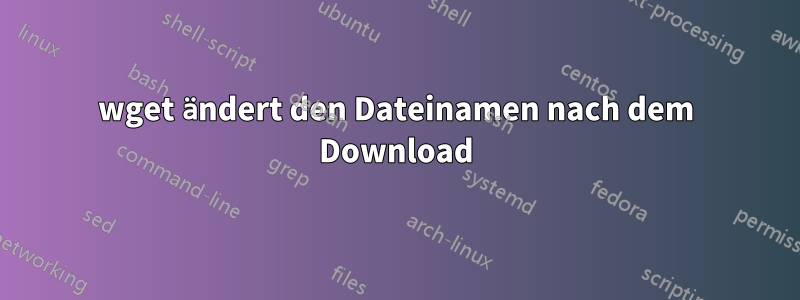 wget ändert den Dateinamen nach dem Download