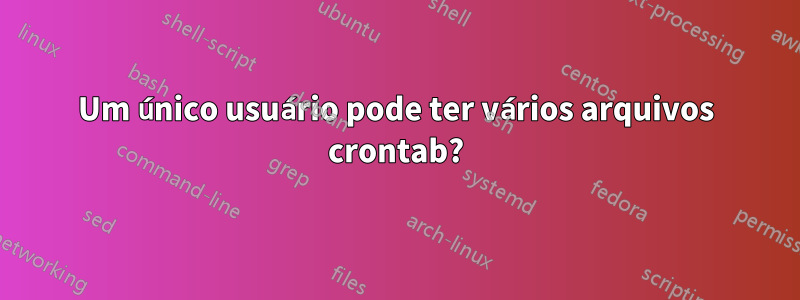 Um único usuário pode ter vários arquivos crontab?