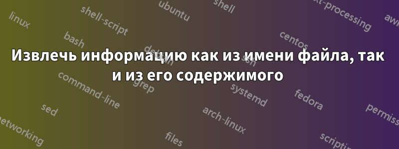 Извлечь информацию как из имени файла, так и из его содержимого