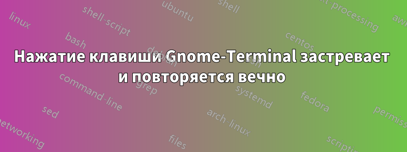 Нажатие клавиши Gnome-Terminal застревает и повторяется вечно