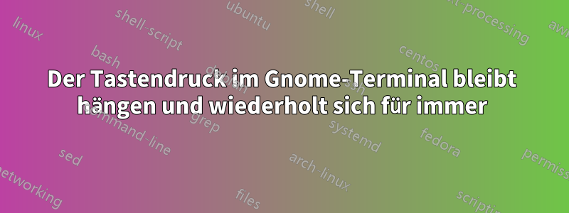 Der Tastendruck im Gnome-Terminal bleibt hängen und wiederholt sich für immer