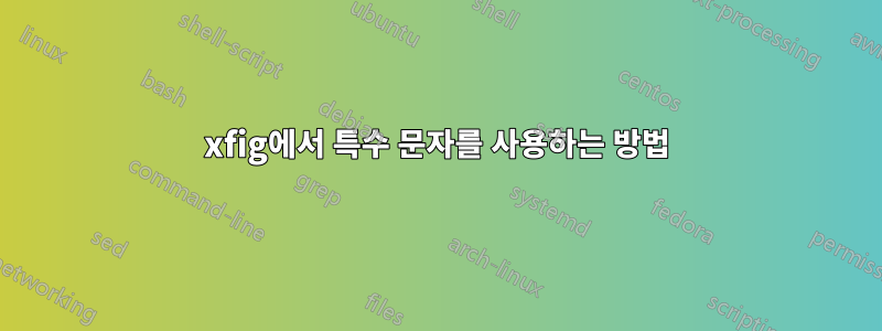 xfig에서 특수 문자를 사용하는 방법
