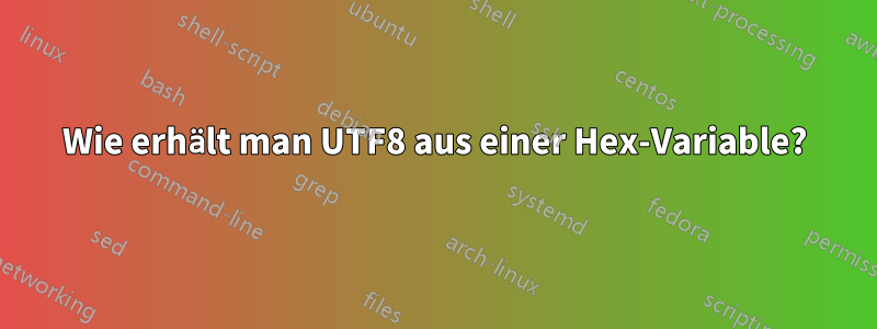 Wie erhält man UTF8 aus einer Hex-Variable?