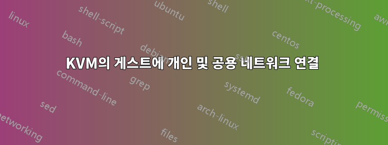 KVM의 게스트에 개인 및 공용 네트워크 연결