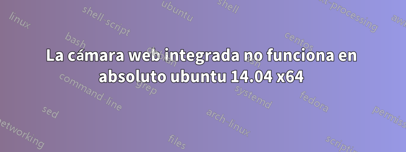La cámara web integrada no funciona en absoluto ubuntu 14.04 x64