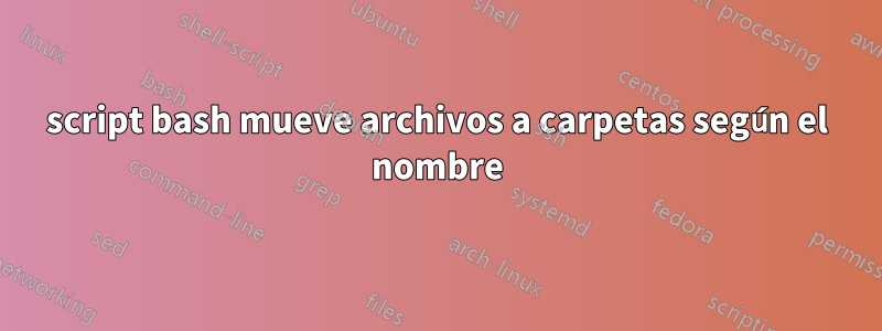 script bash mueve archivos a carpetas según el nombre