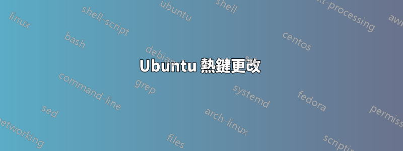 Ubuntu 熱鍵更改