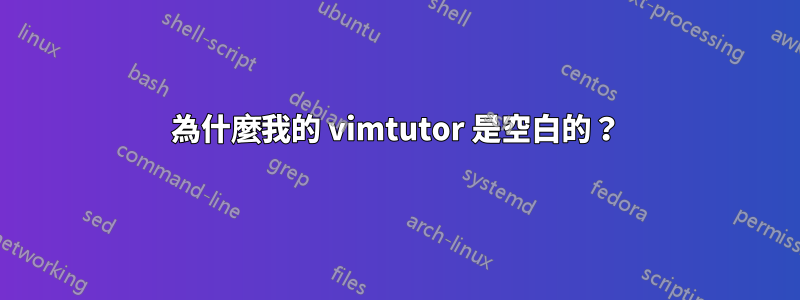 為什麼我的 vimtutor 是空白的？