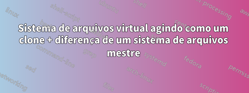 Sistema de arquivos virtual agindo como um clone + diferença de um sistema de arquivos mestre