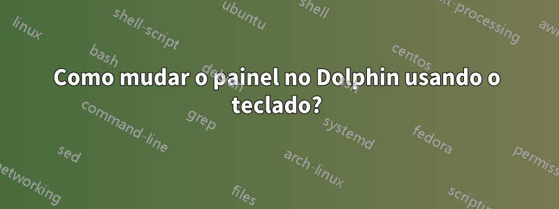 Como mudar o painel no Dolphin usando o teclado?