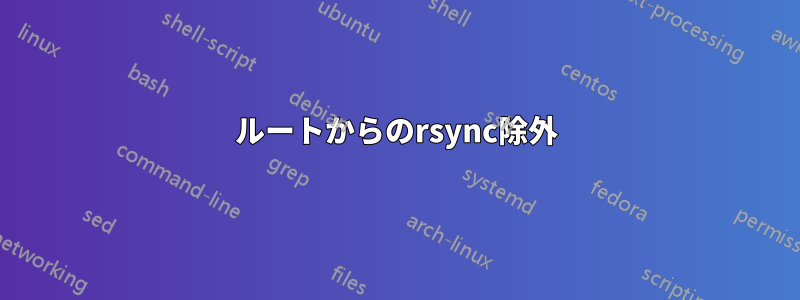 ルートからのrsync除外