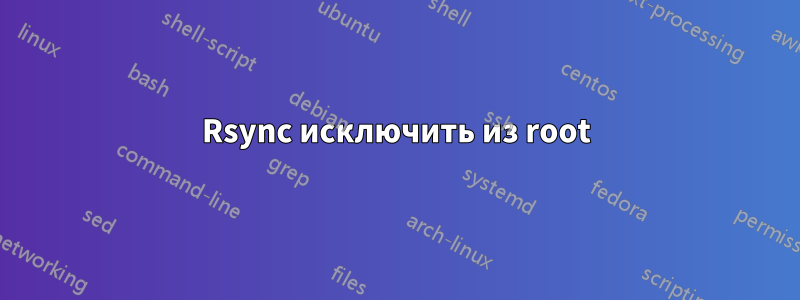 Rsync исключить из root