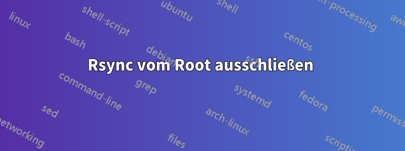 Rsync vom Root ausschließen