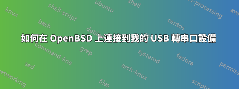 如何在 OpenBSD 上連接到我的 USB 轉串口設備