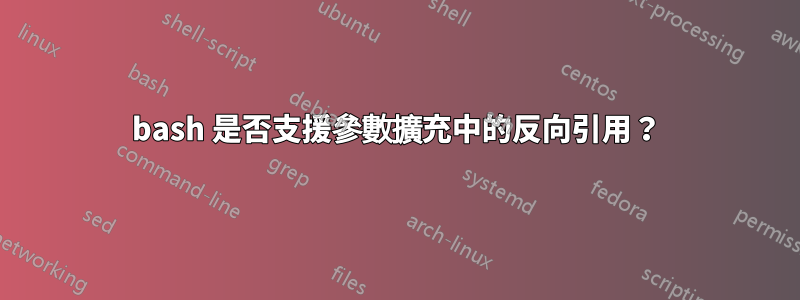 bash 是否支援參數擴充中的反向引用？