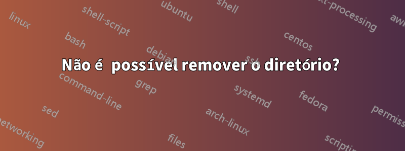 Não é possível remover o diretório?