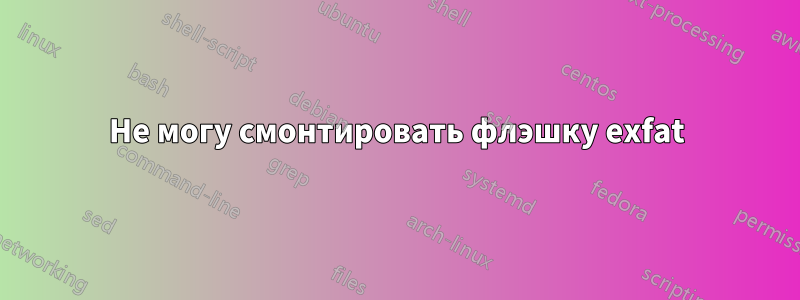 Не могу смонтировать флэшку exfat