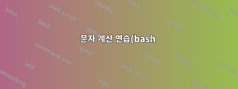 문자 계산 연습(bash)