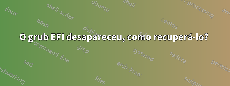 O grub EFI desapareceu, como recuperá-lo?