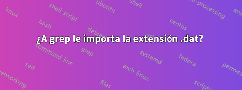 ¿A grep le importa la extensión .dat?