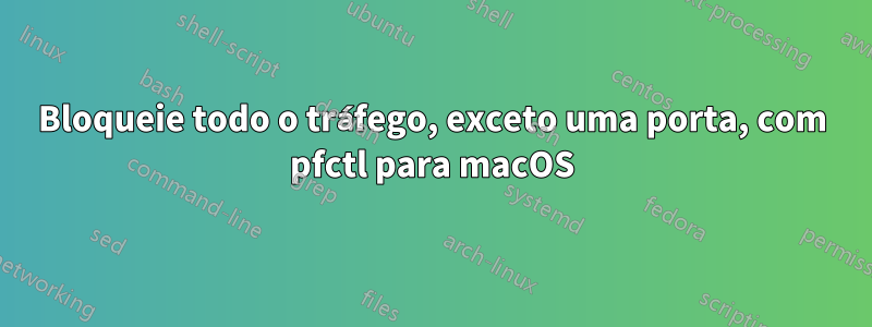 Bloqueie todo o tráfego, exceto uma porta, com pfctl para macOS