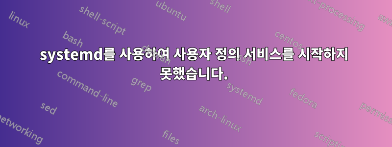 systemd를 사용하여 사용자 정의 서비스를 시작하지 못했습니다.