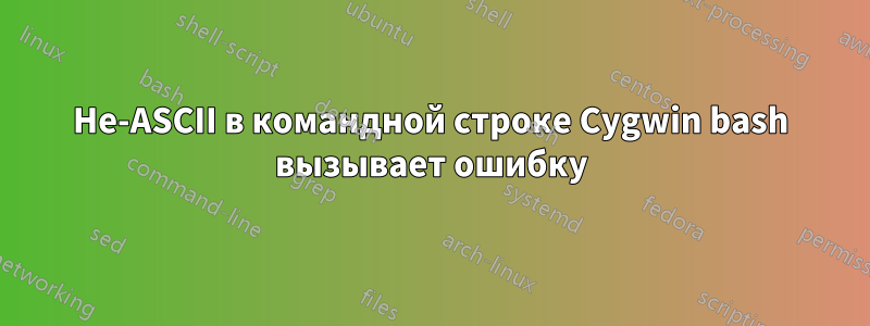 Не-ASCII в командной строке Cygwin bash вызывает ошибку