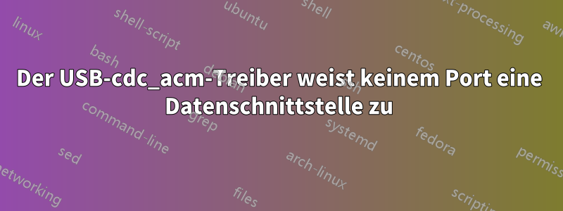Der USB-cdc_acm-Treiber weist keinem Port eine Datenschnittstelle zu
