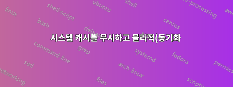 시스템 캐시를 무시하고 물리적(동기화) 디스크 사용량을 얻는 방법은 무엇입니까?