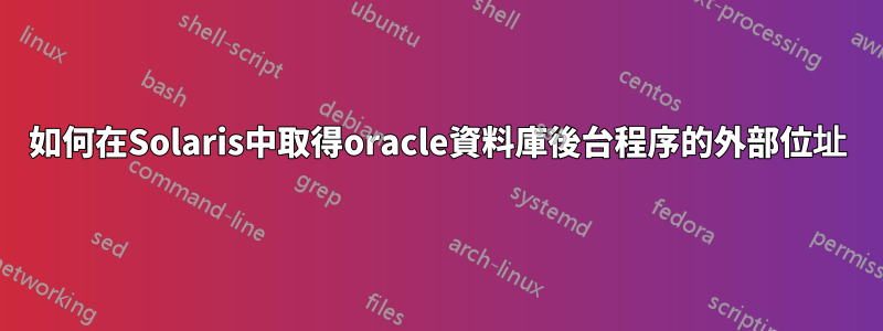 如何在Solaris中取得oracle資料庫後台程序的外部位址