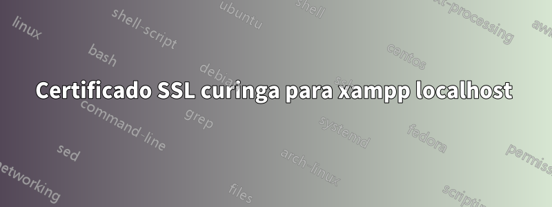 Certificado SSL curinga para xampp localhost