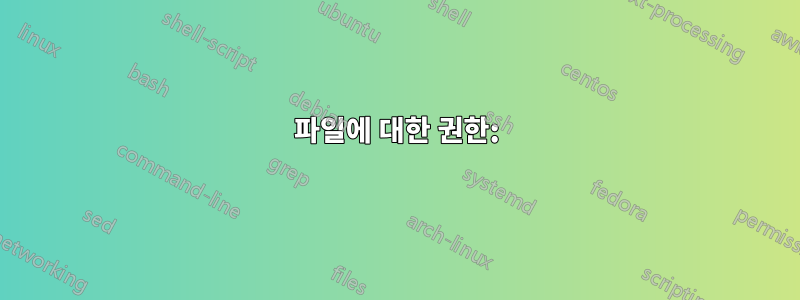 파일에 대한 권한: