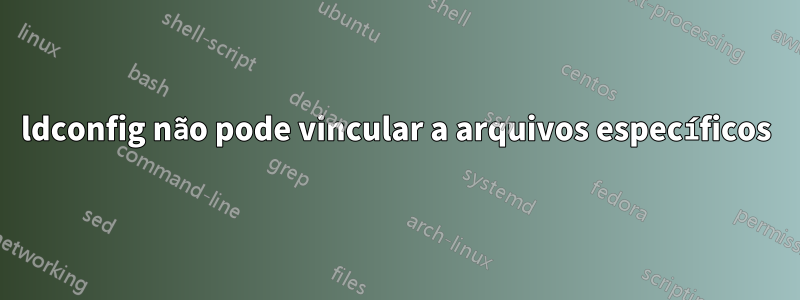 ldconfig não pode vincular a arquivos específicos